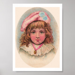 Victoriaans Frans kinderportret - Kunstafdrukken Poster