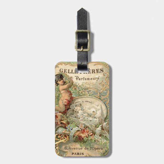 /Victoriaans Frans label Bagagelabel (Voorkant verticaal)