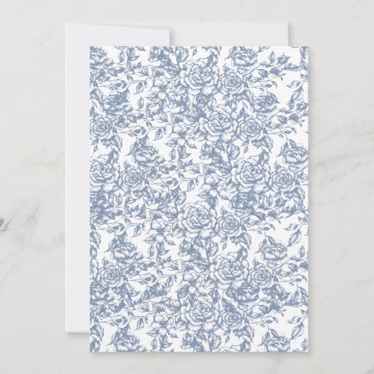 Victoriaans  Frans Stoffig Blauw Vrijgezellenfeest Kaart (Achterkant)