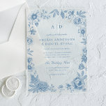Victoriaans Franse Dusty Blue Vintage bruiloft Acryl Uitnodigingen<br><div class="desc">Breng elegantie naar uw bruiloft met deze Victoriaans, op Frans geïnspireerde gouden acryluitnodigingen. Elke uitnodiging combineert ingewikkelde Victoriaans bloemenpatronen met een tijdloze Franse esthetiek, gedrukt op premium helder acryl, waardoor een verfijnde, elegante uitstraling ontstaat. De gouden details voegen een rijke en luxe touch toe, ideaal voor koppels die een luxe,...</div>