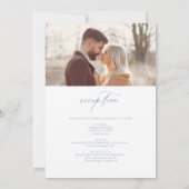 Victoriaans  Franse foto Alles in één bruiloft Kaart (Achterkant)