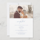 Victoriaans  Franse foto alles in één bruiloft Kaart (Achterkant)