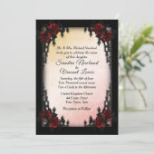 Victoriaans Franse Gothic Creamy Peach Kaart (Staand voorkant)