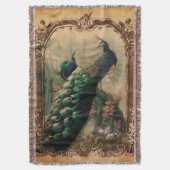 Victoriaans Franse land moderne pauw Deken (Voorkant Verticaal)