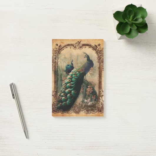 Victoriaans Franse land moderne  pauw Post-it® Notes (Kantoor)