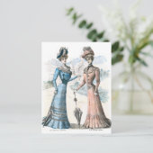 Victoriaans Franse Mode Briefkaart (Staand voorkant)