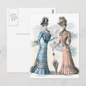 Victoriaans Franse Mode Briefkaart (Voorkant / Achterkant)