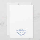 Victoriaans Franse Royal Blue Wedding Monogram Kaart (Achterkant)