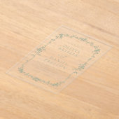 Victoriaans  Franse Sage Green Wedding Acryl Uitnodigingen (Laagn)