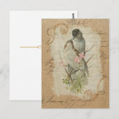 Victoriaans Franse Tortelduifjes Love Song Briefkaart (Voorkant / Achterkant)