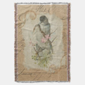Victoriaans Franse Tortelduifjes Love Song Deken (Voorkant Verticaal)
