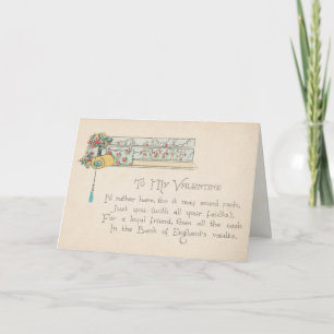 Victoriaans Friend Valentijnsdag Card Feestdagen Kaart