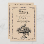 Victoriaans Fruit Bowl Dinner Party Uitnodiging (Voorkant / Achterkant)