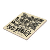  Victoriaans fruit en groenten — peterselie Tegeltje (Zijkant)