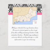 Victoriaans Fuchsia Pink en White Damask (Achterkant)