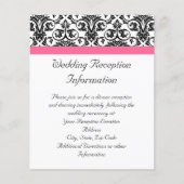 Victoriaans Fuchsia Pink en White Damask (Voorkant)