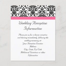 Victoriaans Fuchsia Pink en White Damask