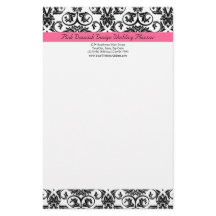 Victoriaans Fuchsia Pink en White Damask