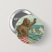 Victoriaans Funny Beren Button (Voorkant /achterkant)