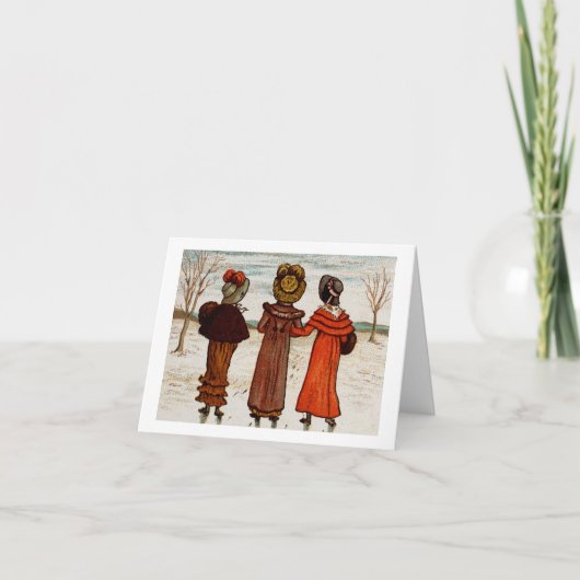 Victoriaans galentines Day Cute Best Friends Kaart (Voorkant)