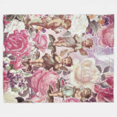 Victoriaans Garden Fleece Blanket, groot Deken (Voorkant (Horizontaal))
