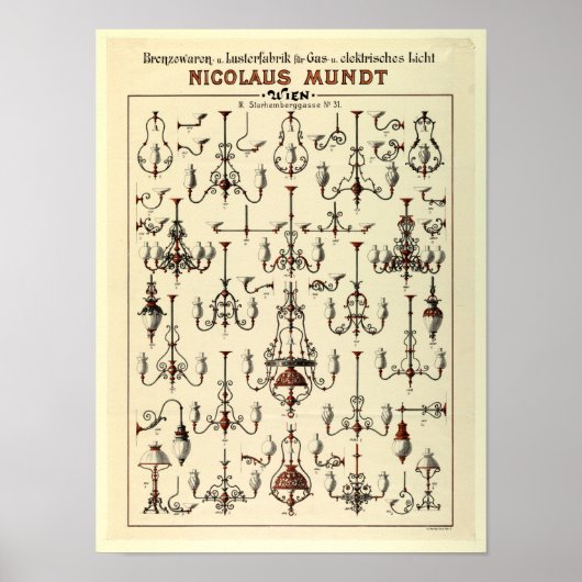  Victoriaans gasverlichtingsinstallaties en Poster (Voorkant)