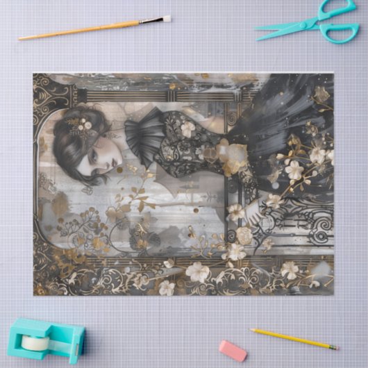  Victoriaans Gates & Deuropeningen Decoupage Tissuepapier (Craft)