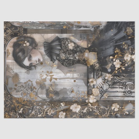  Victoriaans Gates & Deuropeningen Decoupage Tissuepapier (Voorkant)