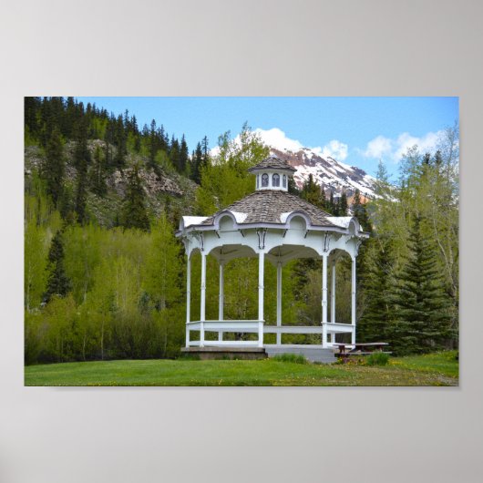 Victoriaans Gazebo, Silverton, Colorado Poster (Voorkant)