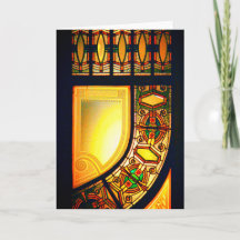 Victoriaans gebrandschilderd glas Elegant Goud Zwa