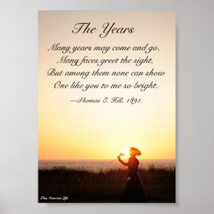 Victoriaans gedicht "De jaren" Poster