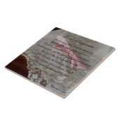 Victoriaans gedicht — "Liefde's Eloquence" (1900) Tegeltje (Zijkant)