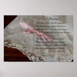 Victoriaans gedicht—Liefde's Eloquentie (1900) Poster