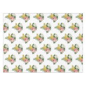 Victoriaans Geel Roze Witte Rozenpatroon Tafelkleed (Voorkant (Horizontaal))
