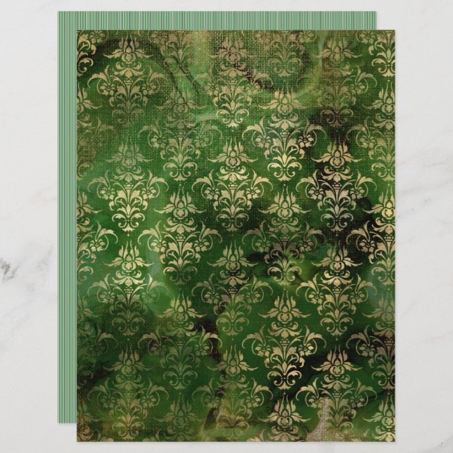 Victoriaans gegoten groenboek (Voorkant / Achterkant)