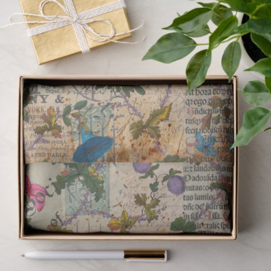 Victoriaans geïnspireerd journaal tissuepapier (Geschenk)