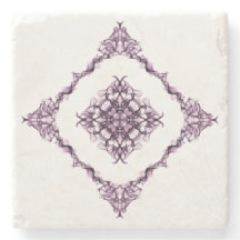 Victoriaans geïnspireerd Paars fractaal diamantont