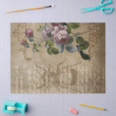 Victoriaans geïnspireerde Paarse Rozen en ketel Tissuepapier (Craft)