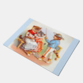 Victoriaans geklede katten deurmat (Schuin)