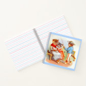 Victoriaans geklede poesjes familie print notitieboek (Binnen)
