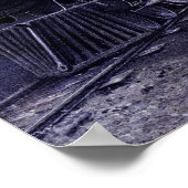 Victoriaans gekleurd etsen - Stammotortrein Poster (Hoek)