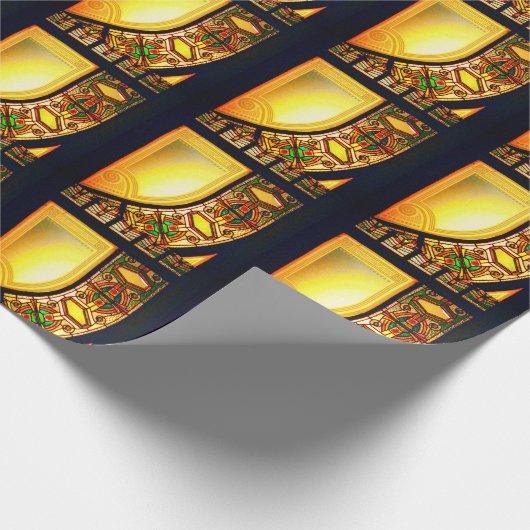 Victoriaans gekleurd glas, elegant cadeaupapier (Hoek)