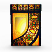 Victoriaans gekleurd glas, elegant fotoblokken (Voorkant)