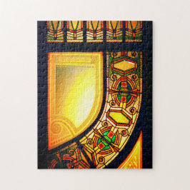 Victoriaans gekleurd glas, elegant legpuzzel