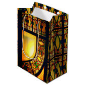 Victoriaans gekleurd glas, elegant medium cadeauzakje (Voorkant Gekanteld)