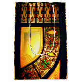 Victoriaans gekleurd glas, elegant medium cadeauzakje (Achterkant)