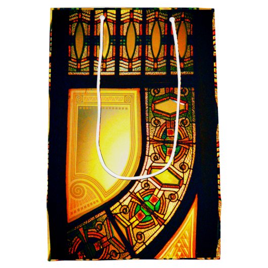 Victoriaans gekleurd glas, elegant medium cadeauzakje (Achterkant)