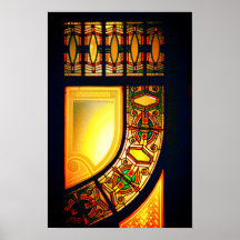 Victoriaans gekleurd glas, elegant