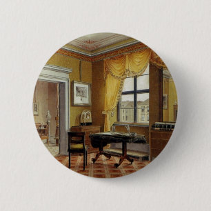 Victoriaans Gele kamer met raam Ronde Button 5,7 Cm