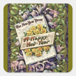 Victoriaans Gelukkig Nieuwjaar Stickers